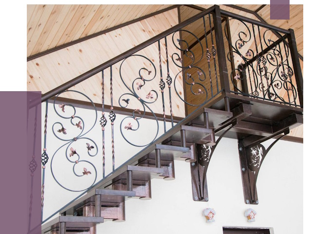 Кованые лестницы в Котельниках от 82820 руб. под ключ