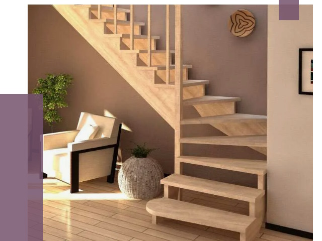 Изготовление Г-образных лестниц в Котельниках от 19643 руб. 