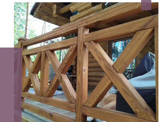 Деревянные перила под ключ в Котельниках от 7964 руб. 