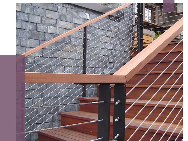 Тросовые перила под ключ в Котельниках от 8070 руб.