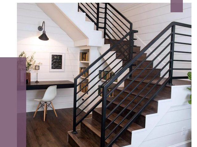 Перила для лестницы в доме в Котельниках от 7698 руб. — ПРОЛЁТ-Ктн