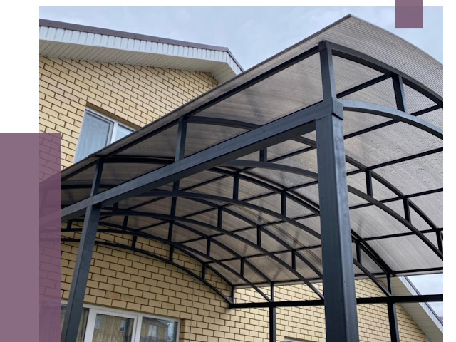 Монтаж козырьков в Котельниках от 11945 руб. | ПРОЛЁТ-Ктн