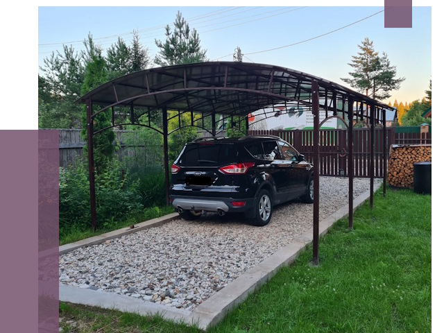 Навесы для автомобиля в Котельниках от 13644 руб.  | ПРОЛЁТ-Ктн