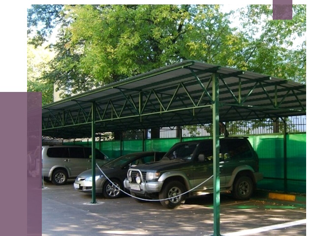 Навесы для парковки в Котельниках от 83351 руб. заказать | ПРОЛЁТ-Ктн