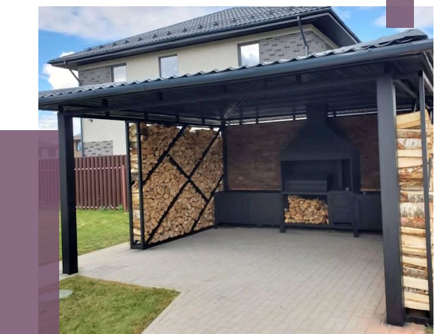 Навесы для барбекю в Котельниках от 13219 руб. под ключ | ПРОЛЁТ-Ктн