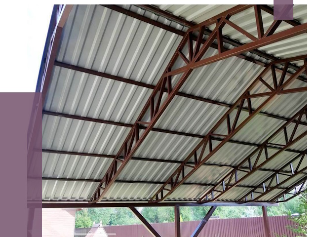 Навесы из профнастила в Котельниках от 7645 руб. | ПРОЛЁТ-Ктн