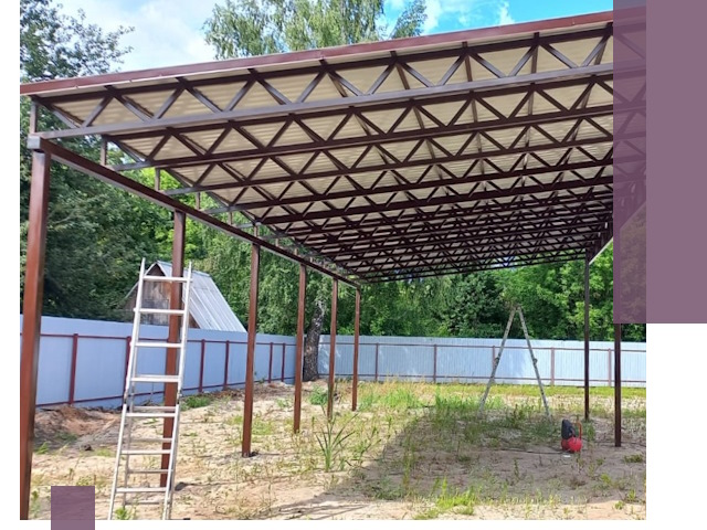 Односкатные навесы под ключ в Котельниках — изготовление и монтаж