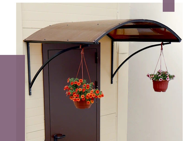 Козырьки над входом в Котельниках от 15396 руб.  | ПРОЛЁТ-Ктн