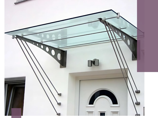 Козырьки над входом под ключ в Котельниках — изготовление и монтаж