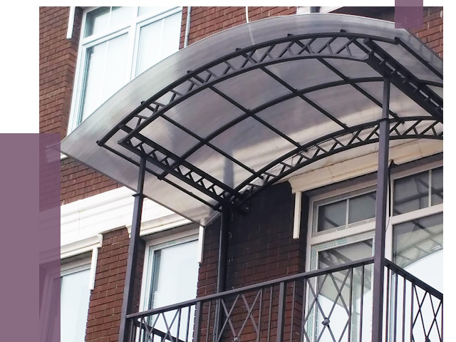 Козырьки над балконом в Котельниках от 8972 руб.  | ПРОЛЁТ-Ктн