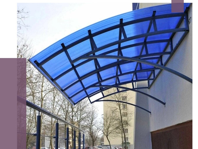 Козырьки из поликарбоната в Котельниках от 4460 руб. под ключ | ПРОЛЁТ-Ктн