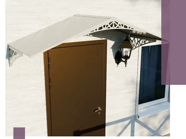 Металлические козырьки на входы и террасы в Котельниках