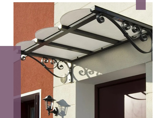 Односкатные козырьки в Котельниках от 8707 руб.  | ПРОЛЁТ-Ктн