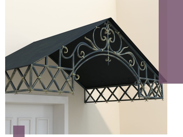 Двускатные металлические козырьки под ключ в Котельниках