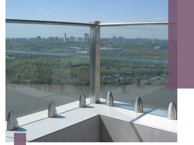 Стеклянные парапеты премиум класса в Котельниках для домов и бизнесов